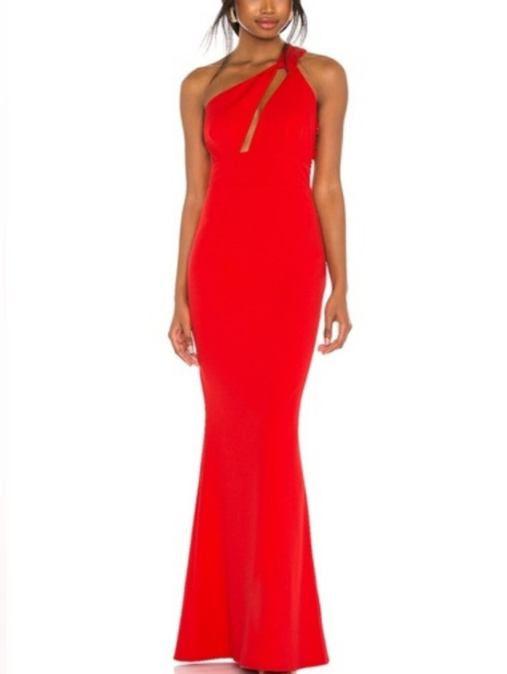 Katie May sexy Red One-Shoulder Gown with open back detail isize xs like new